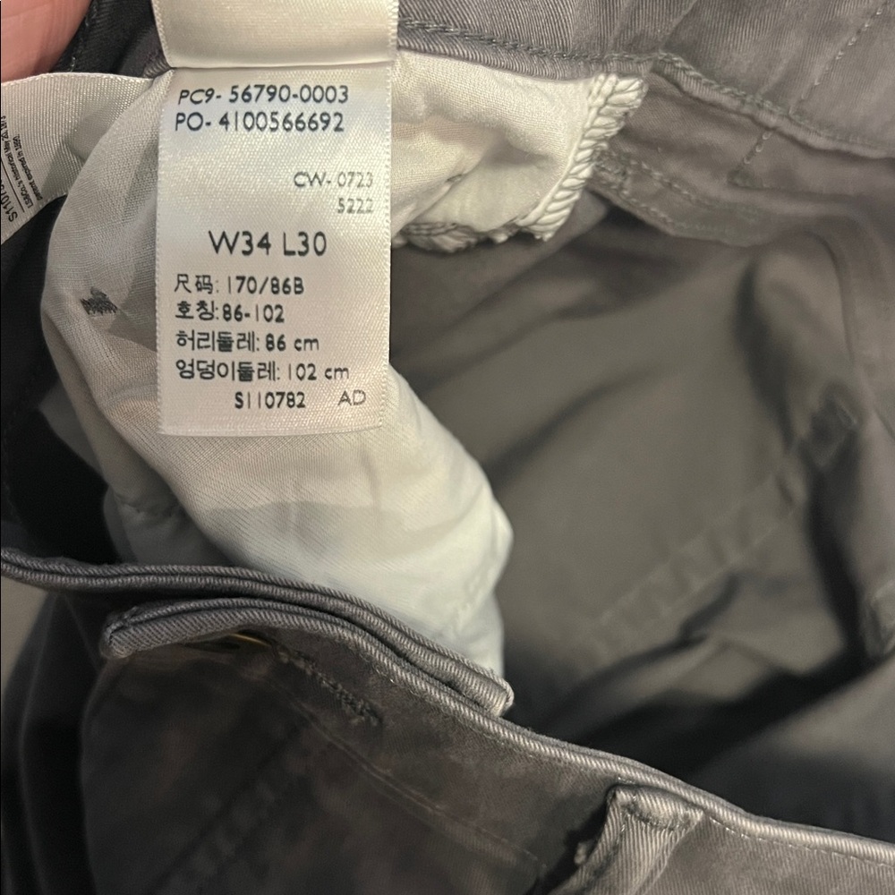 Dockers Jean Cut grey All Seasons Tech Mens Straight Fit Flat Front Pant 34X30 - Picture 3 of 4